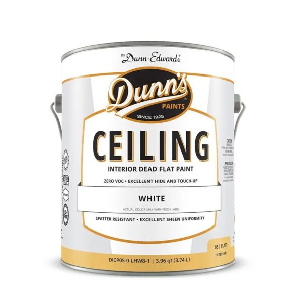 Dunn's 1 gal White Ceiling Interior Dead Flat Paint