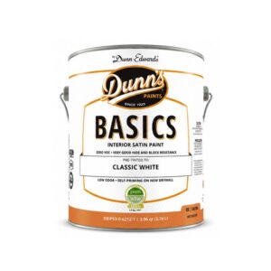 One Gallon Dunn's Satin White Interior Paint