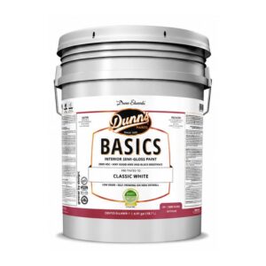 Five Gallon Dunn's Semi-Gloss White Interior Paint