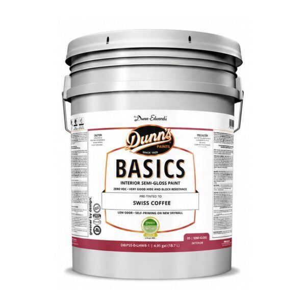 Five Gallon Dunn's Semi-Gloss Swiss Coffee Interior Paint