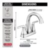 Delta Portwood Two-Handle Nickel Bathroom Faucet detail