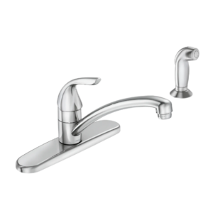 Moen Adler Chrome Low Arc Kitchen Faucet With Side Sprayer