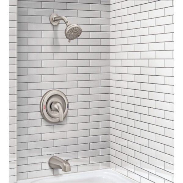 Moen Adler Single-Handle Tub/Shower Faucet In Brushed Nickel lifestyle