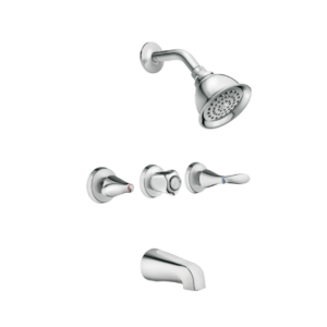 Moen Adler Three-Handle Shower Faucet In Chrome