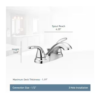 Moen Adler Two-Handle Chrome Bathroom Faucet detail