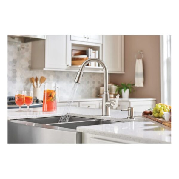 Moen Edwyn Stainless One-Handle Pull Down Kitchen Faucet lifestyle