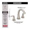 Portwood 8 in. Widespread 2-Handle Bathroom Faucet in SpotShield Brushed Nickel detail