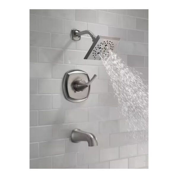 Portwood Rough Included Single-Handle 5-Spray Tub and Shower Faucet 1.75 GPM in SpotShield Brushed Nickel Valve Included