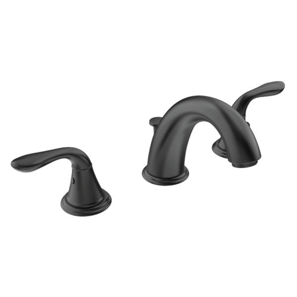Two-Handle Widespread Bathroom Faucet In Matte Black