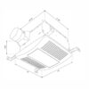 110 CFM Bath Fan With LED Light & Humidity Sensor detail