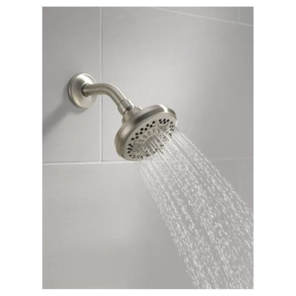 6-Spray Patterns 1.75 GPM 4.38 in. Wall Mount Fixed Shower Head in Spotshield Brushed Nickel lifestyle