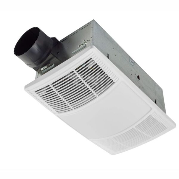 Broan PowerHeat 80 CFM 1.5 Sone Heater Exhaust Fan With Color Adjustable LED Light