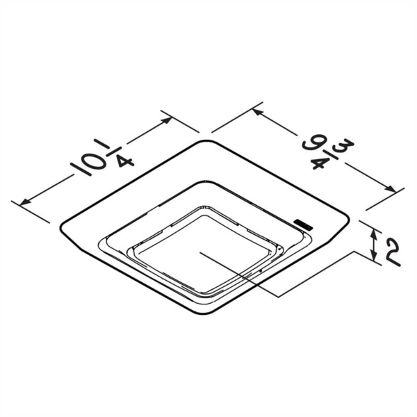 Broan Quick Installation Bathroom Exhaust Fan Grille/Cover With LED Light