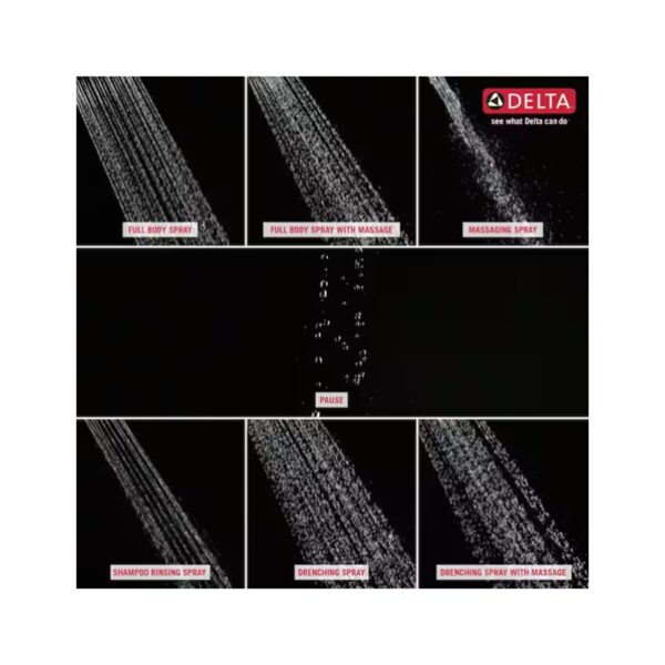 7-Spray Patterns 1.75 GPM 3.38 in. Wall Mount Handheld Shower Head in Spotshield Brushed Nickel