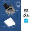 Broan 80 CFM Roomside Series Bathroom ENERGY STAR Exhaust Fan With LED Light