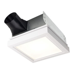 Broan Roomside Series 110 CFM 1.5 Sone White Trim Ventilation Fan Light