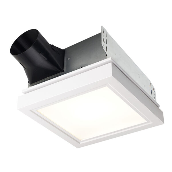 Broan Roomside Series 110 CFM 1.5 Sone White Trim Ventilation Fan Light