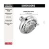 Delta 6-Spray Fixed Shower Head in Chrome detail