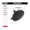 Delta 8-Spray Fixed Shower Head in Matte Black