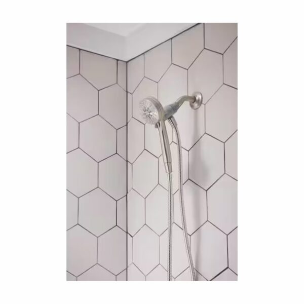 Engage 6-Spray Wall Mount Handheld Shower Head 2.5 GPM in Spot Resist Brushed Nickel with Magnetix Docking and Hose