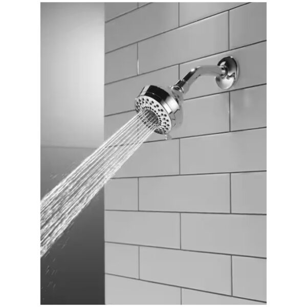 Foundations 3-Spray Patterns 1.75 GPM 3.63 in. Wall Mount Fixed Shower Head in Chrome lifestyle