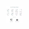 HydroEnergetix 8 -Spray Patterns with 1.75 GPM 4.75 in. Single Wall Mount Fixed Shower Head in Matte Black