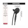 SureDock Magnetic 6-Spray Patterns 1.75 GPM 4.94 in. Wall Mount Handheld Shower Head in Matte Black
