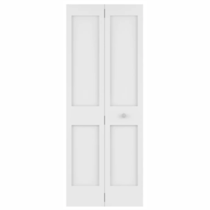 Shaker 2-Panel Pine/MDF Wood Bi-fold Interior Door with Hardware - Primed
