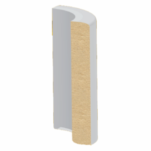 3/8" x 2-1/4" Ultralight MDF Reversible Base Bullnose Corner