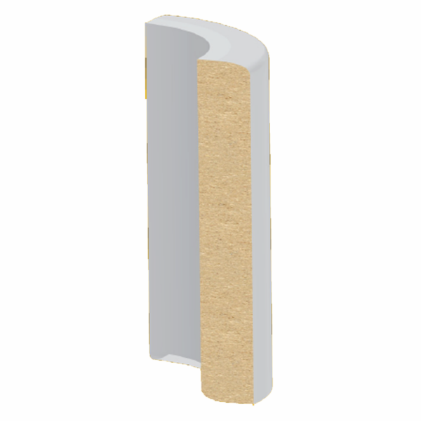 3/8" x 2-1/4" Ultralight MDF Reversible Base Bullnose Corner