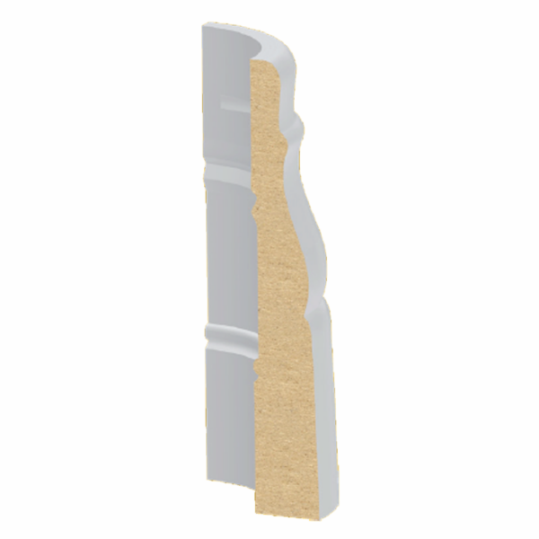 1/2" x 3-1/4" Ultralight MDF Colonial/#356 Base Round Corner