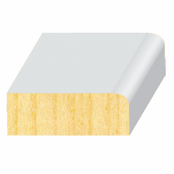 7/16" x 1-1/4 x 17' Primed FJ Pine 1 Round Edge Stop