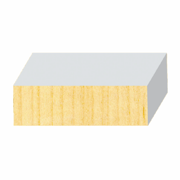 3/4" x 2-1/2" x 8' Primed FJ S4S Board