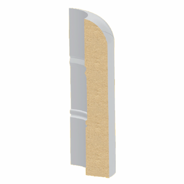 9/16" x 3-1/2" Ultralight MDF Streamline/Bullnose Base Round Corner