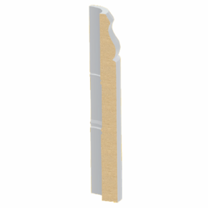 9/16" x 6-1/8" Ultralight MDF Vintage/Colonial Base Radius Corner