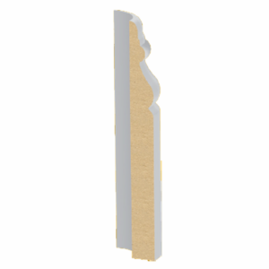 9/16" x 5-1/4" Ultralight MDF Victorian/Newport Base Round Corner