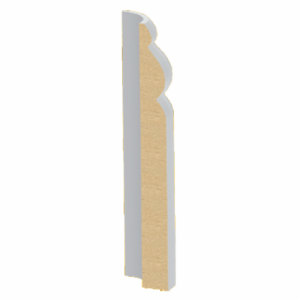 9/16" x 5-1/4" Ultralight MDF Sierra Base Bullnose Corner