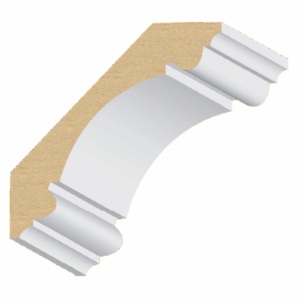 7/8" x 4-5/8" x 16' Ultralight MDF Double Bead Carolina Crown