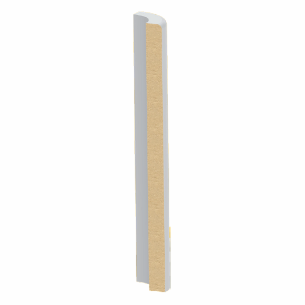 1/2" x 7-1/4" Ultralight MDF 1 Eased Edge Craftsman Base Round Corner