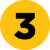 #3 icon, black on yellow circle